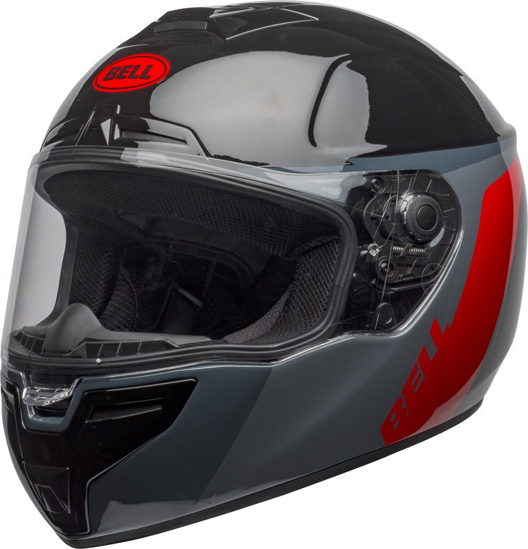 BELL SRT Helm - Razor Gloss Black/Gray/Red