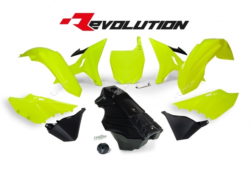 Envío gratis racetech revolution plastic kit + gas tank neon yellow/black - Imagen 1 de 1