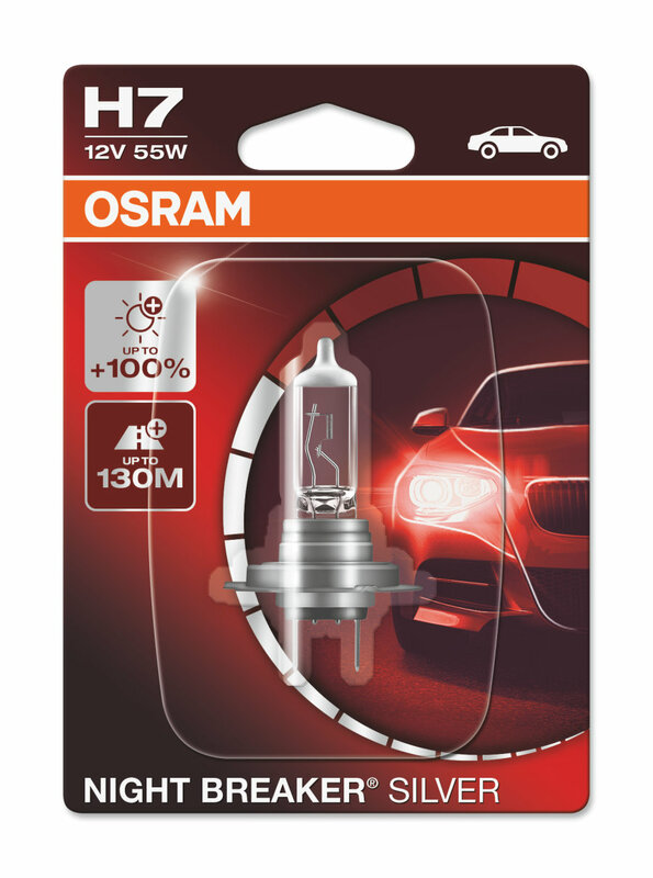 OSRAM H7 Night Breaker Silver Laser Light Bulb 12V 60/55W PX26d - 1 piece -  BIHR