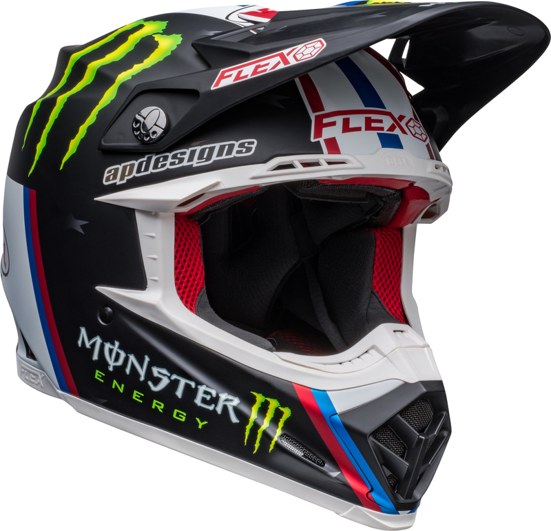 BELL Moto-9s Flex Tomac Replica 22 Helmet - Matte Black/White - Off-road helmet - BIHR