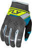FLY RACING Kinetic Prix Youth Gloves - Charcoal/Hi-Vis