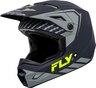 FLY RACING Kinetic Menace Helmet - Matte Grey/Hi-Vis